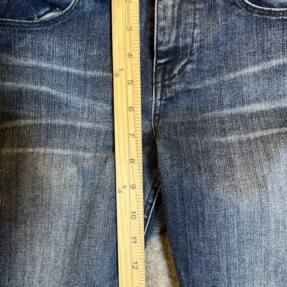 Madewell Women’s 27 Skinny‎ Skinny Ankle Jeans Dark Blue Stretch Denim Ankle Zip
